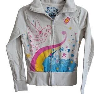 Disney Couture Womens Zip Up Sweatshirt Tinkerbell Dream On